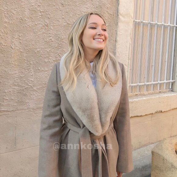 Mango 53% Wool Blend Coat Removable Collar - Picture 4 of 7